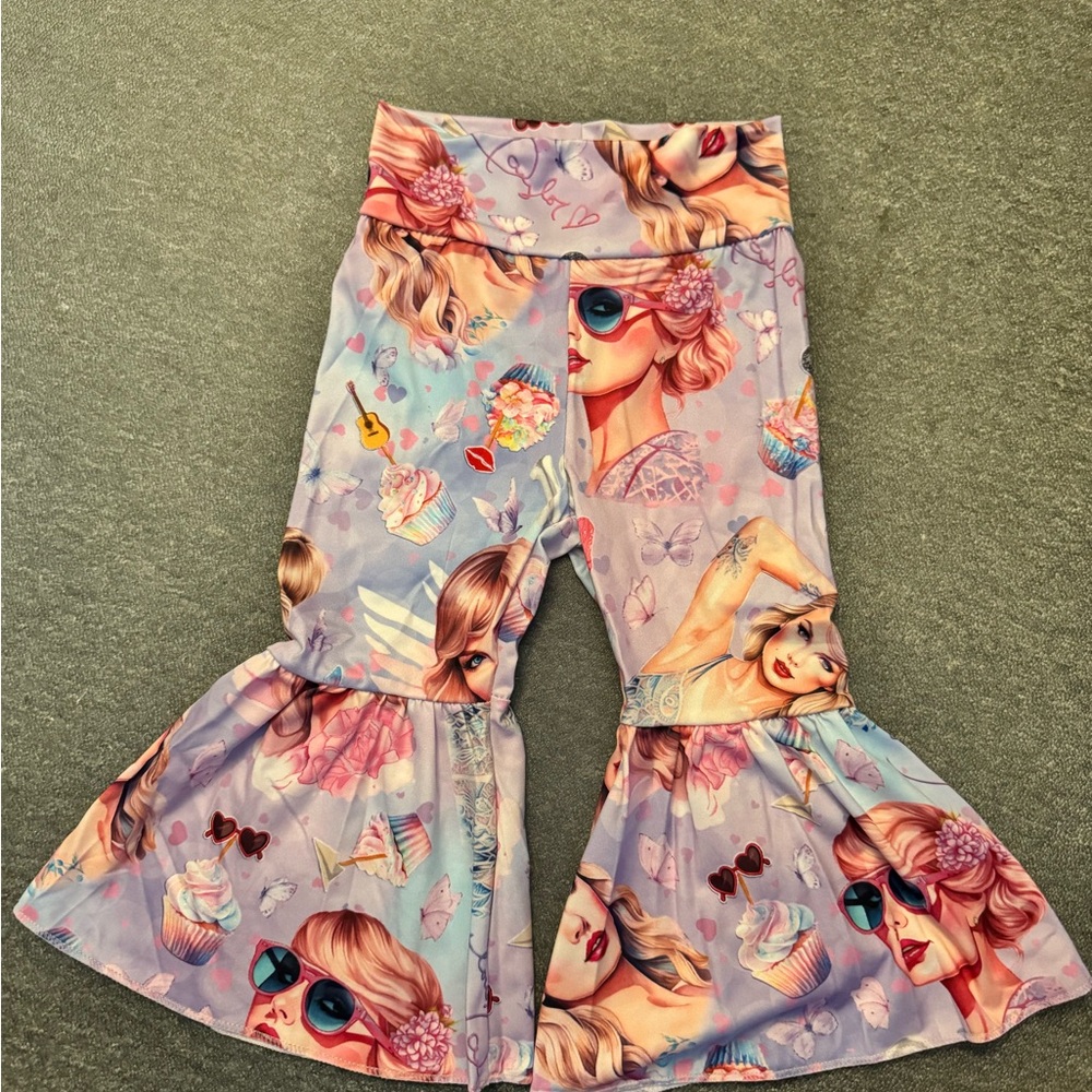 Taylor Swift Swifty Girls  Kids Flare Bell Bottoms 12-18 months New